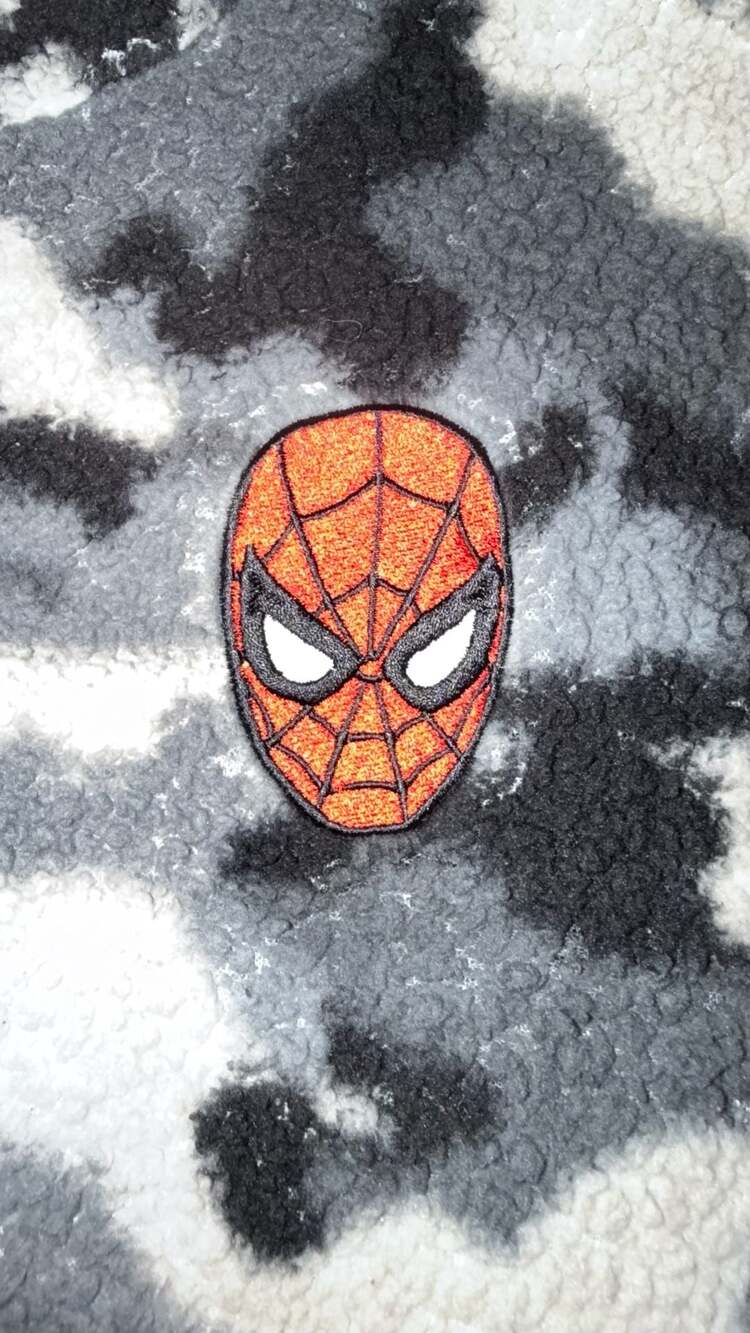 Marvel Spider-Man Gray Camo Faux Shearling 1/4 Zip Pullover Hoodie-kids Xl - Picture 4 of 5